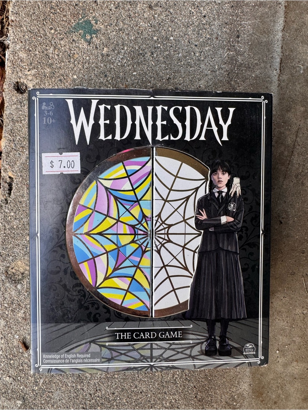 Wednesday Card Game Wall Art - Black